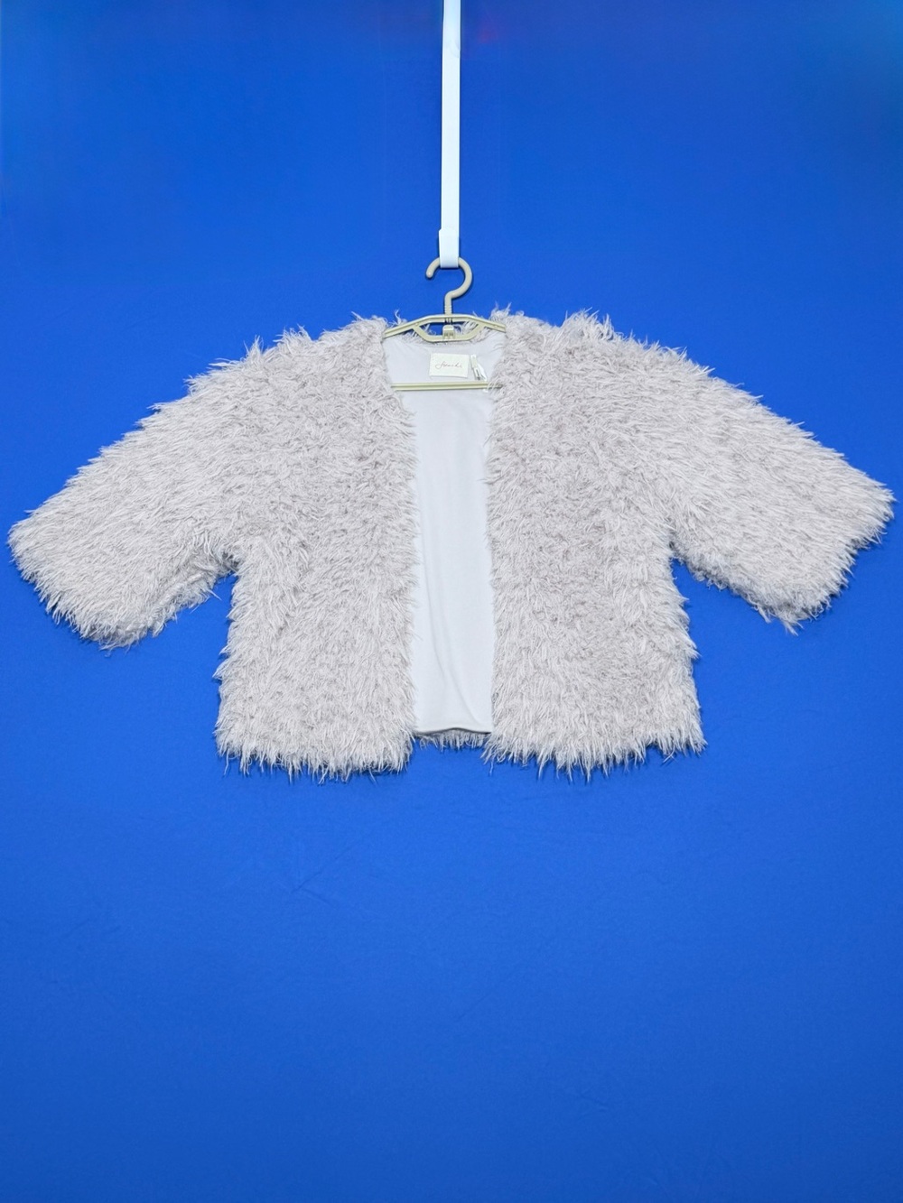 Frenchi Kids Faux-Fur Jacket in Light Gray